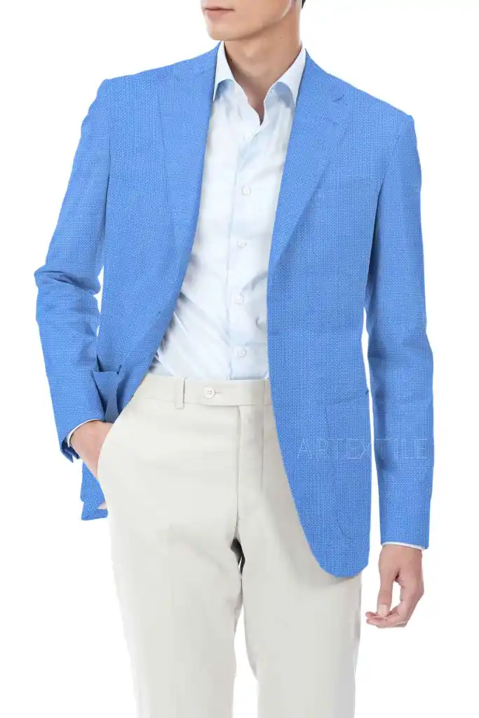 LIGHT BLUE, HOPSACK - Image 5