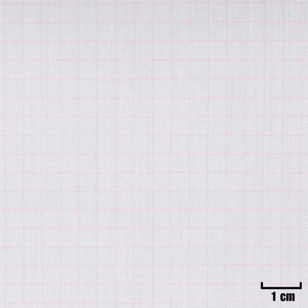 WHITE, SMALL PINK CHECKS - Image 1