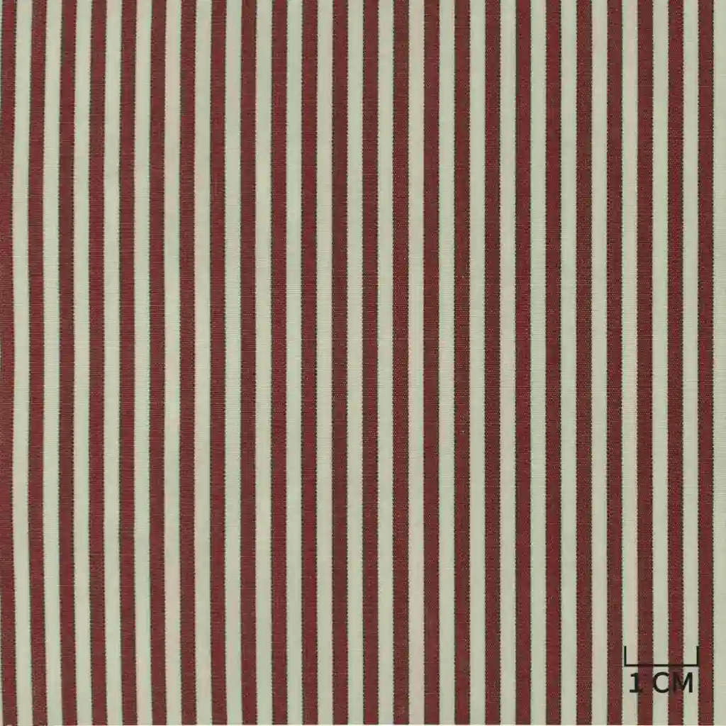WHITE/BURGUNDY STRIPES - Image 1