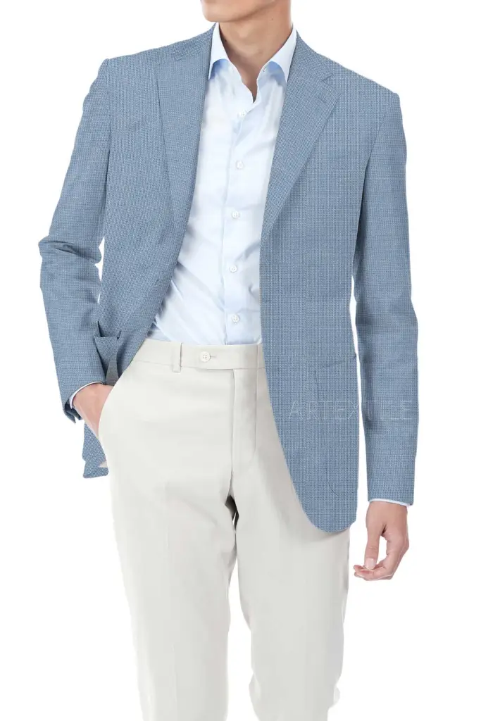 LIGHT BLUE, HOPSACK - Image 2