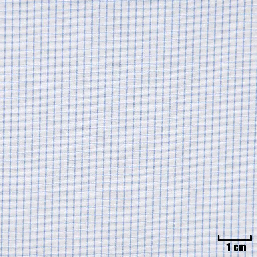 WHITE, SMALL BLUE CHECKS - Image 1