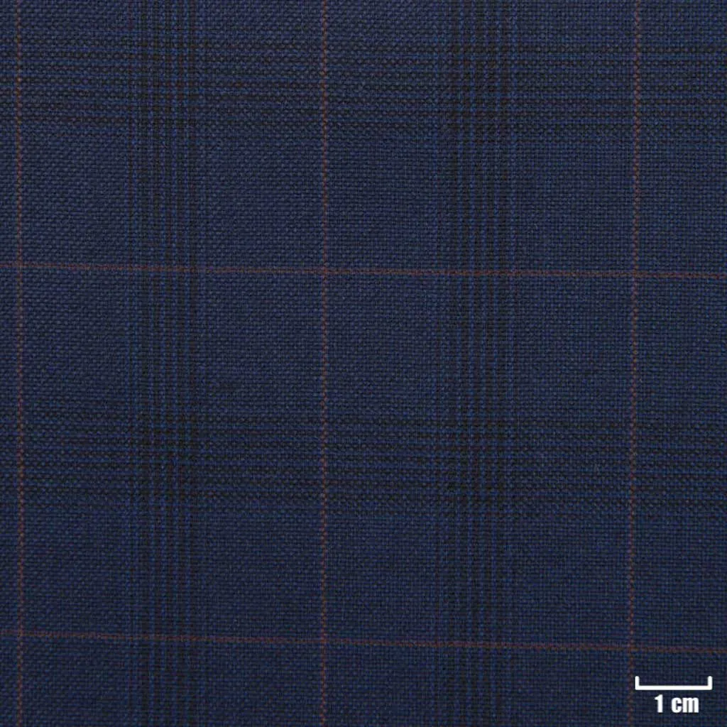 DARK BLUE, BROWN CHECKS