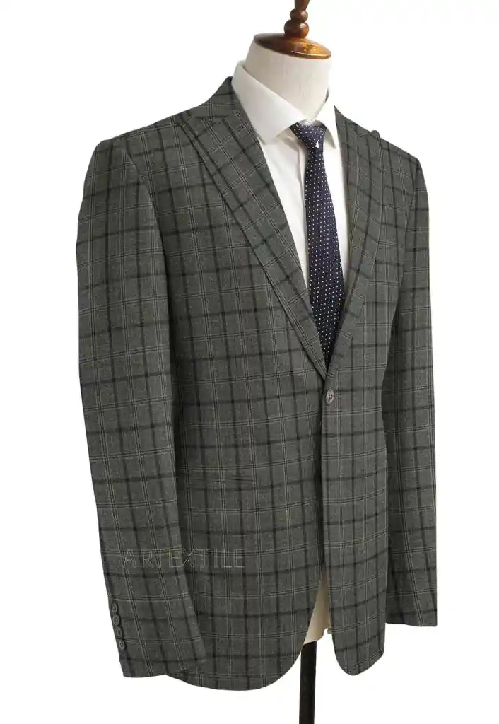 GREY, BLUE CHECKS - Image 4