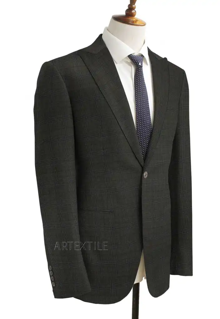 GREY, BLUE CHECKS - Image 4