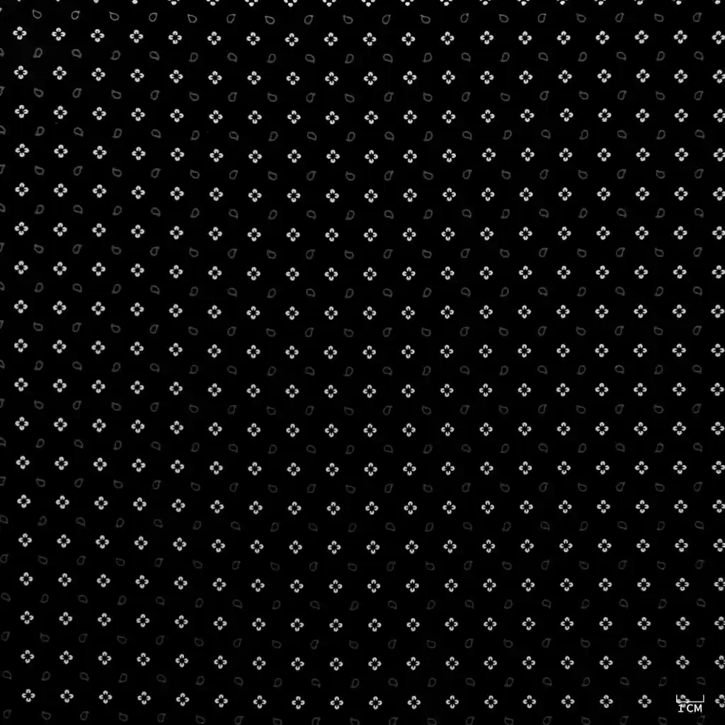 BLACK, WHITE SMALL FLOWER - Image 1