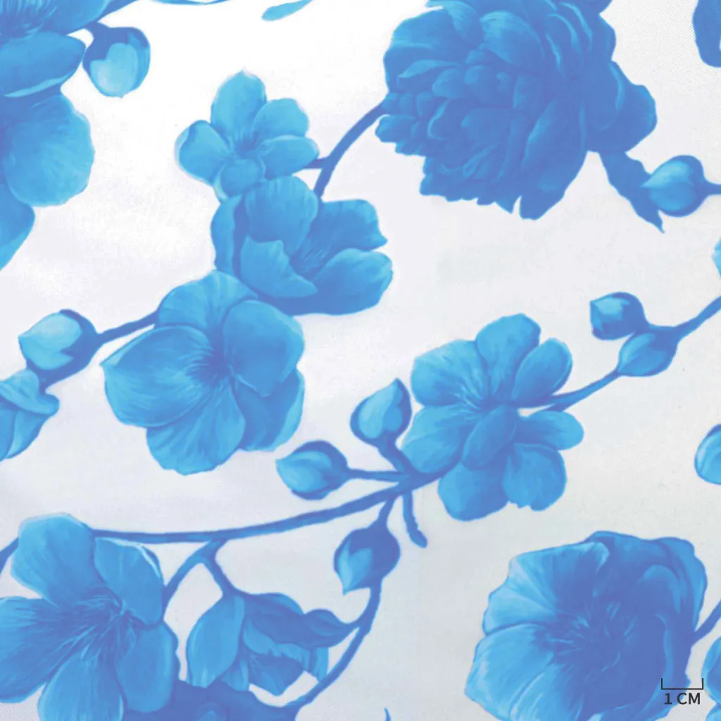 WHITE, BLUE FLORAL PATTERN - Image 1