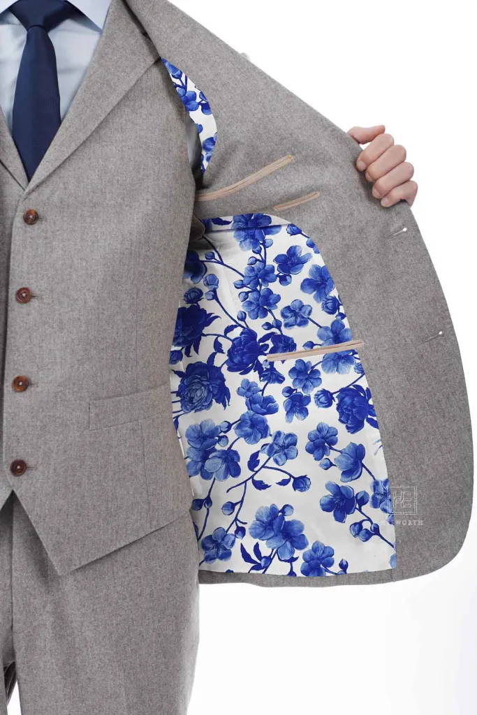 WHITE, BLUE FLORAL PATTERN - Image 3
