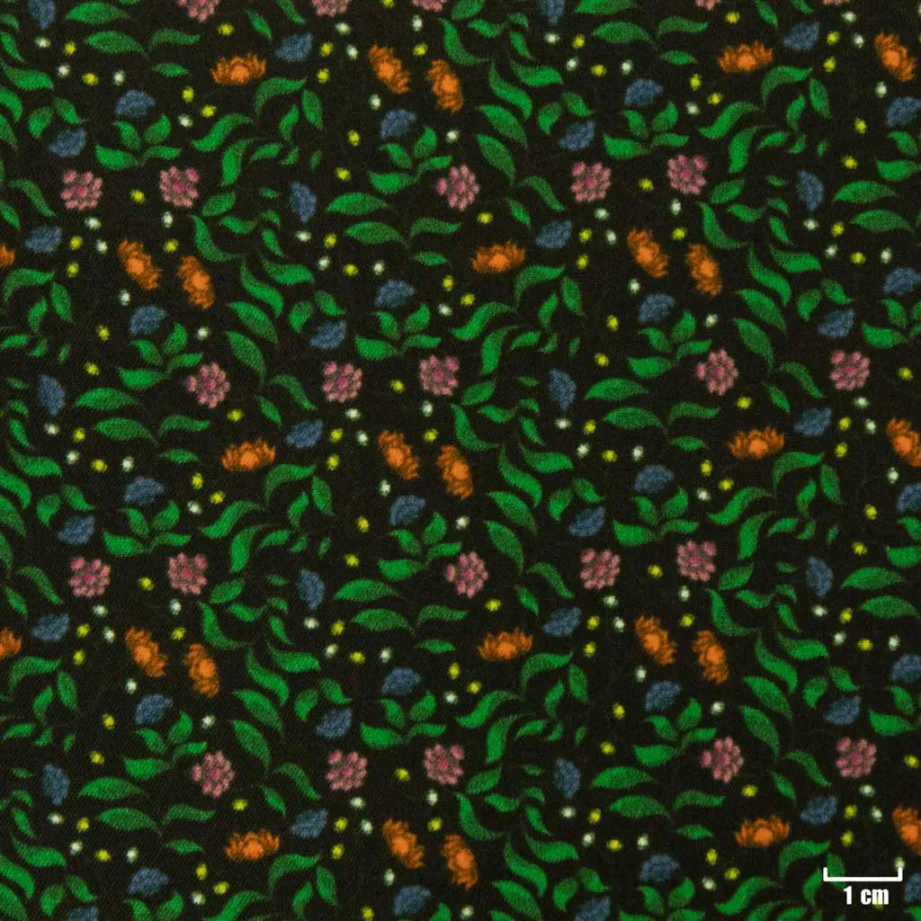 BLACK/GREEN FLORAL PATTERN - Image 1