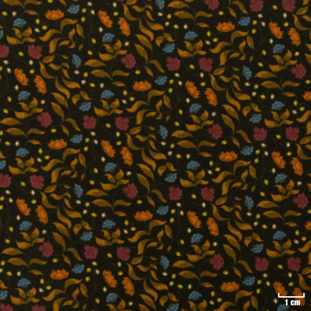 BLUE/ORANGE FLORAL PATTERN - Image 1