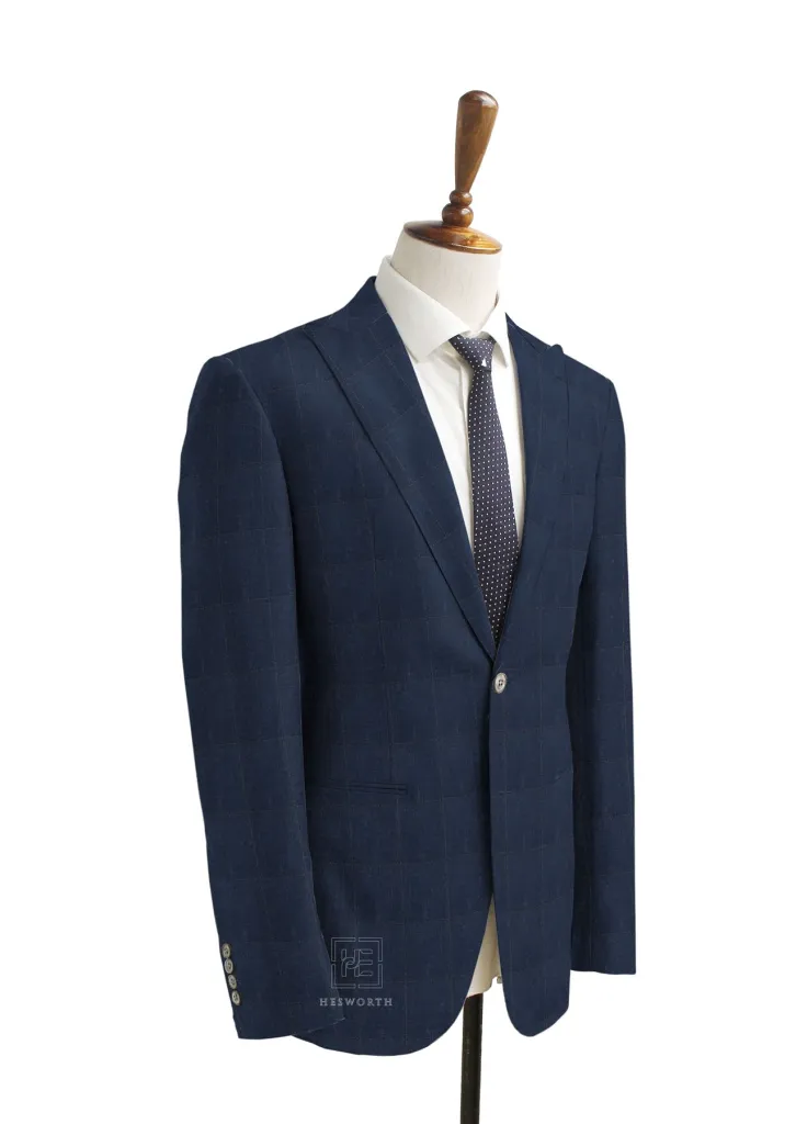 DARK BLUE, BROWN CHECKS (2 PLY) - Image 2