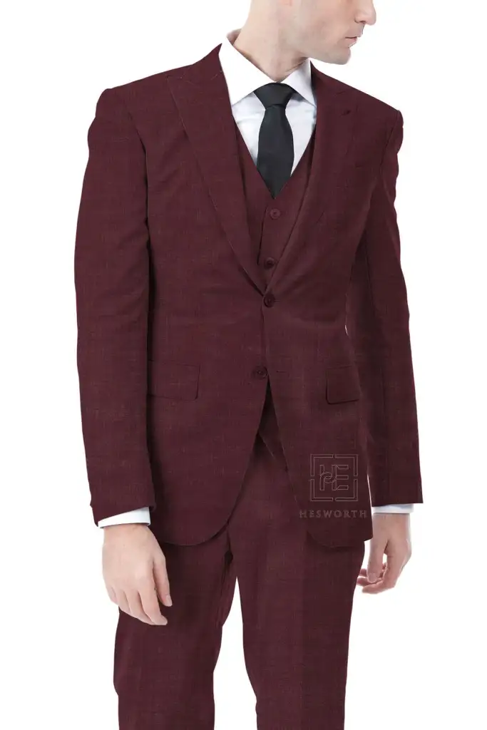 BURGUNDY, PLAIN (2 PLY) - Image 2