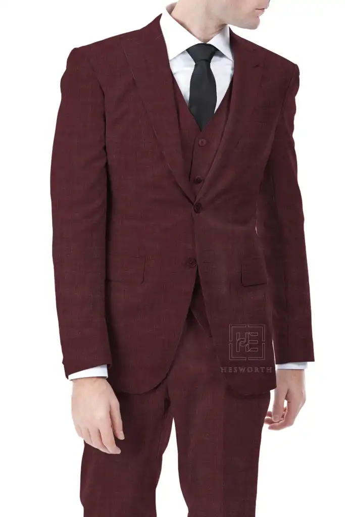 BURGUNDY, PLAIN (2 PLY) - Image 2