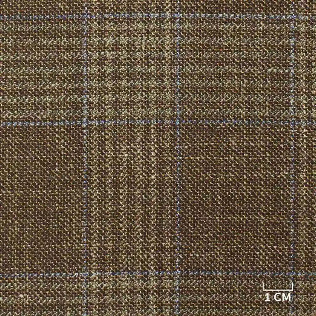 BROWN, BLUE CHECKS - Image 1
