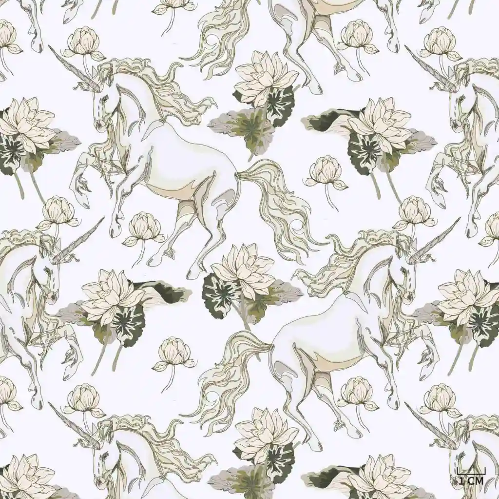 GOLD UNICORN AND FLORAL