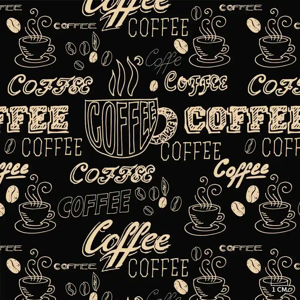 COFFEE THEME, BLACK AND YELLOW - Image 1