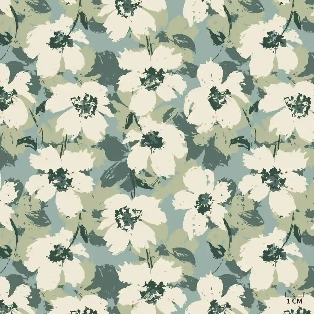 GREEN, YELLOW FLOWERS - Image 1