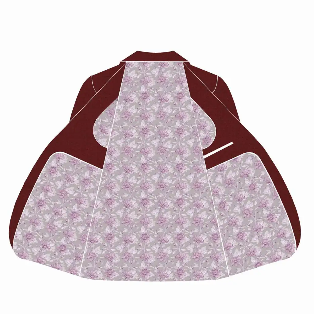 GREY, PURPLE ROSES PATTERN - Image 2