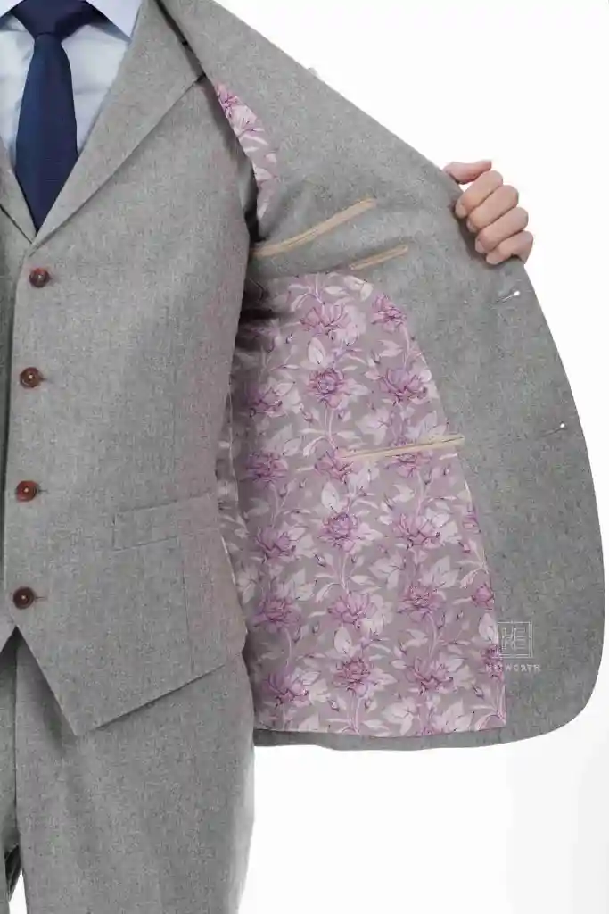 GREY, PURPLE ROSES PATTERN - Image 3