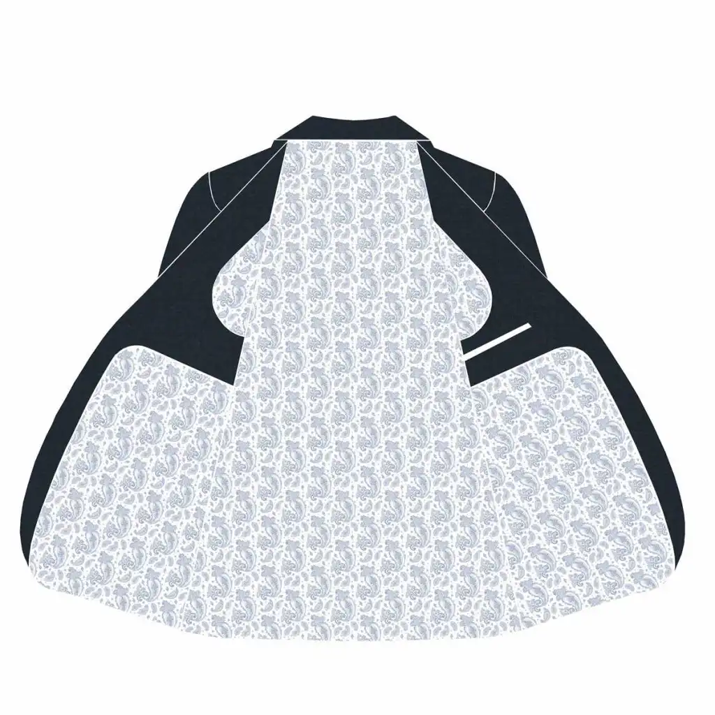 WHITE, BLUE PAISLEY PATTERN - Image 2
