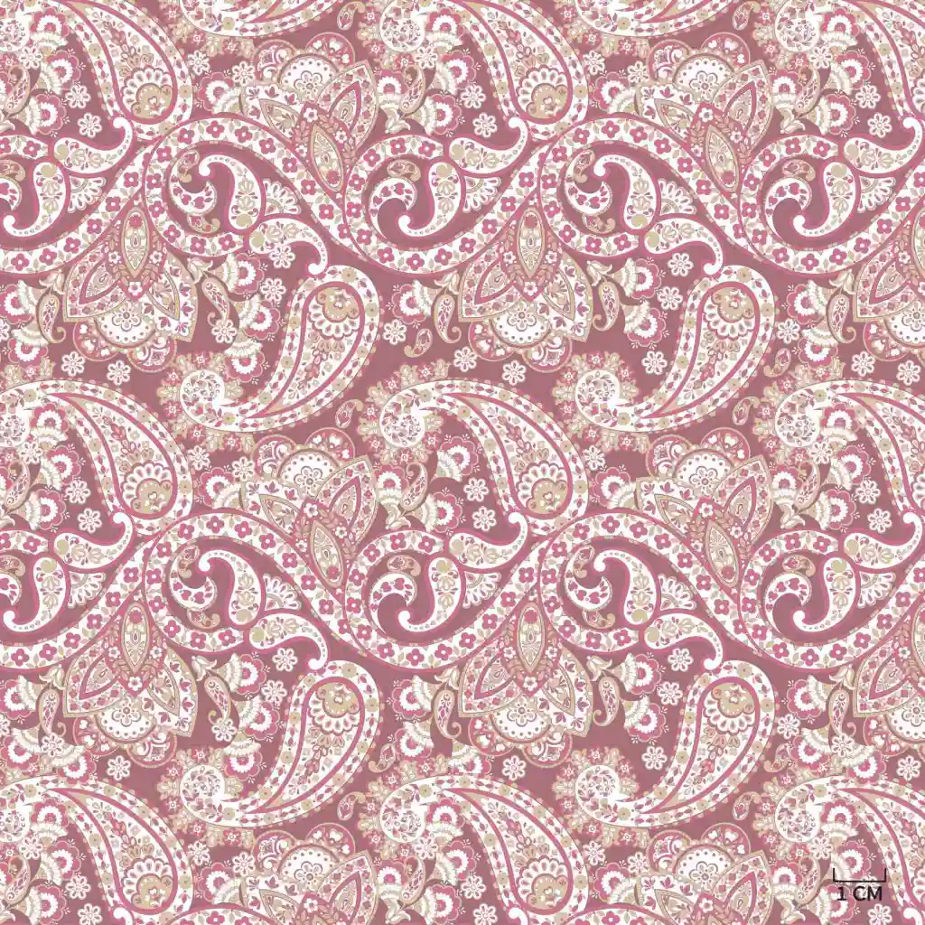BRUGUNDY PAISLEY PATTERN - Image 1