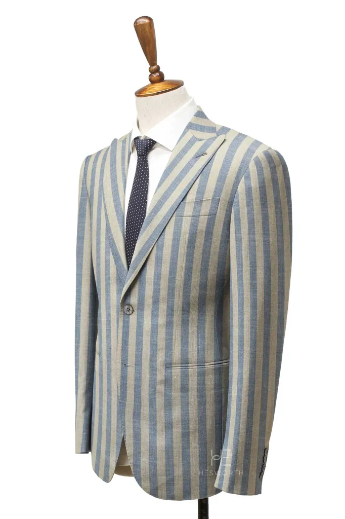 KHAKI,BLUE STRIPES - Image 2