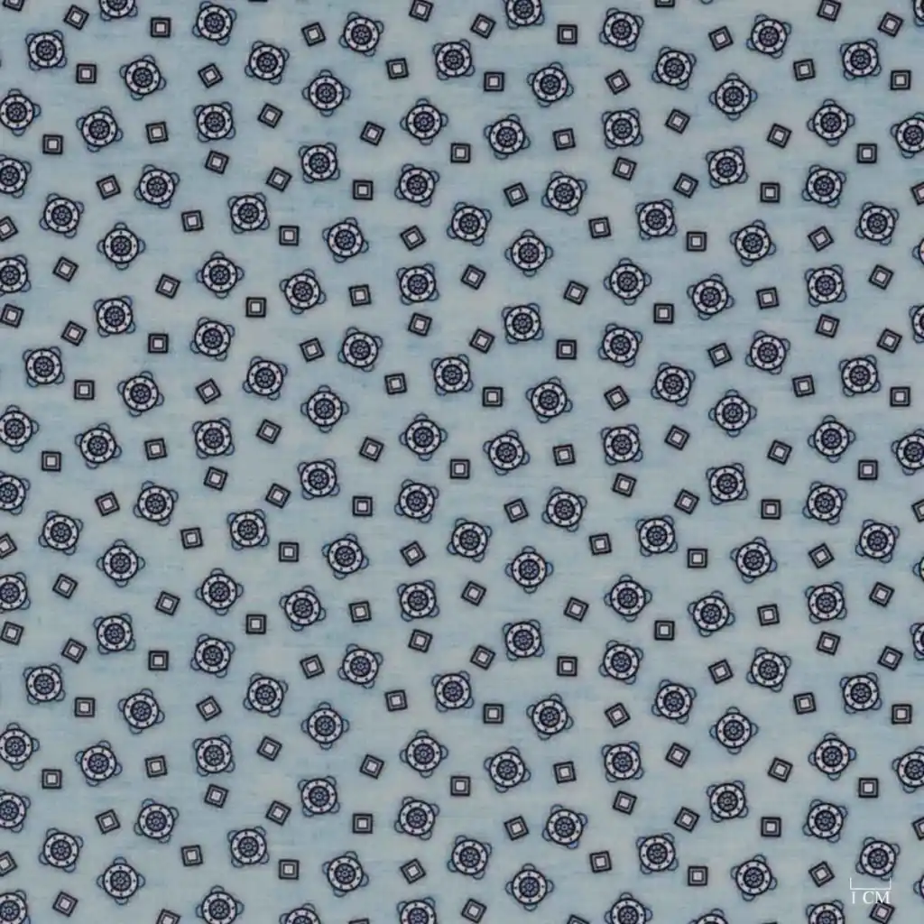 LIGHT BLUE, GRAPHIC FLORAL DESIGN