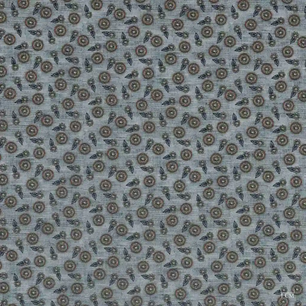 BLUE, CIRCLE FLORAL DESIGN