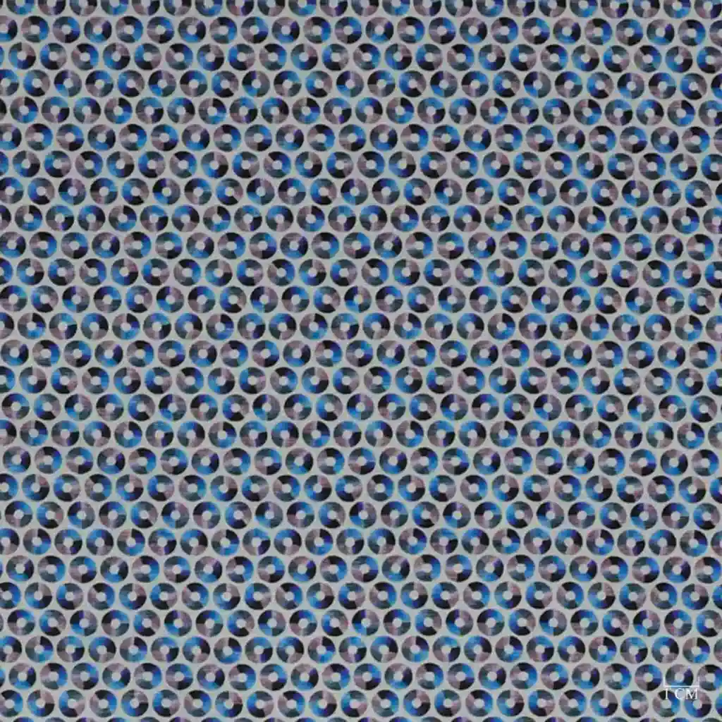 BLUE, CIRCLE PATTERN