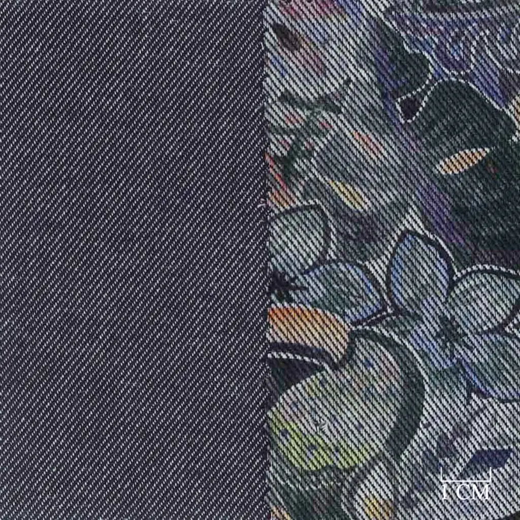 BLUE, FLORAL DESIGN (DOUBLE-FACED) - Image 1