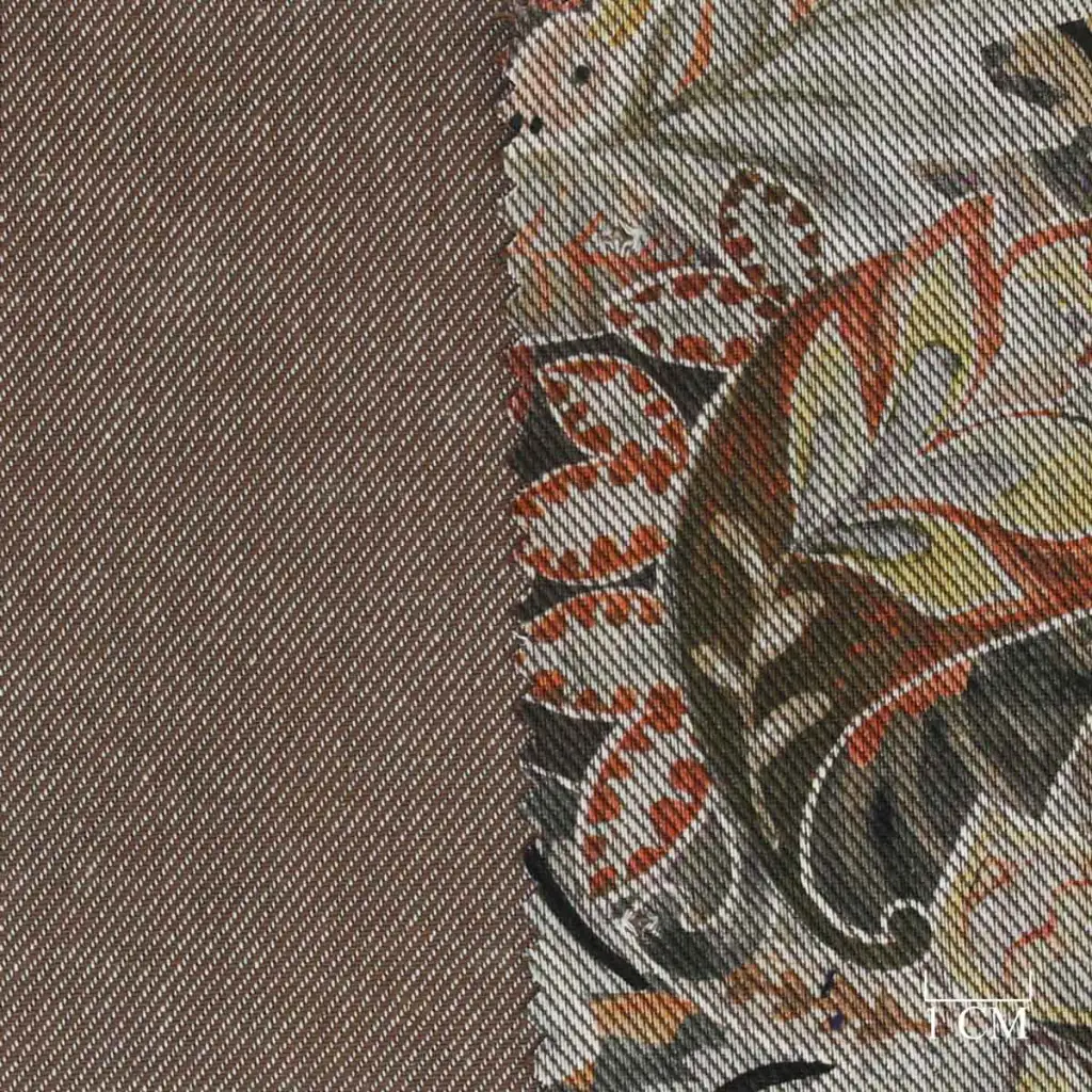 BROWN, FLORAL DESIGN (DOUBLE-FACED) - Image 1