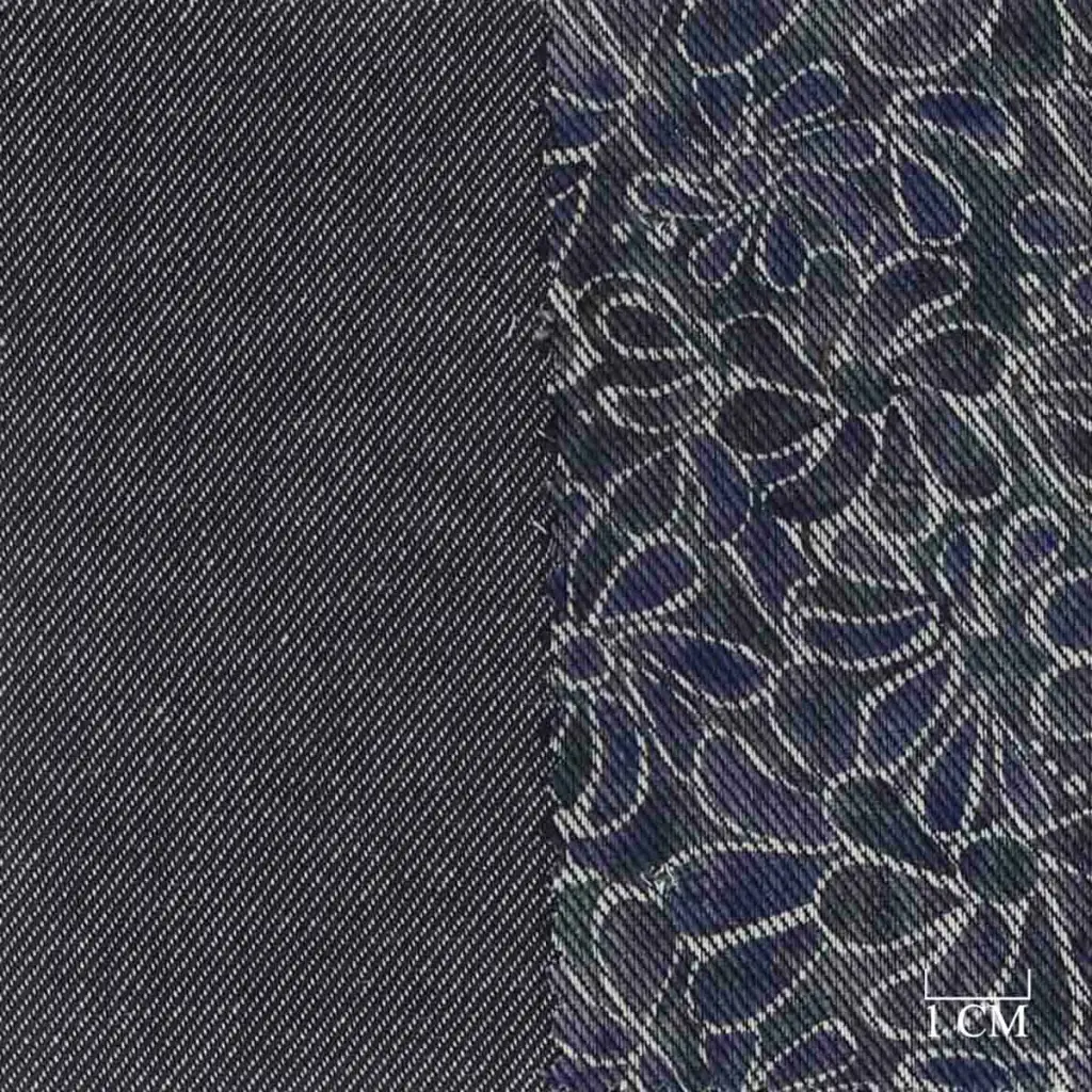 BLUE, FLOWERS DESIGN (DOUBLE-FACED) - Image 1