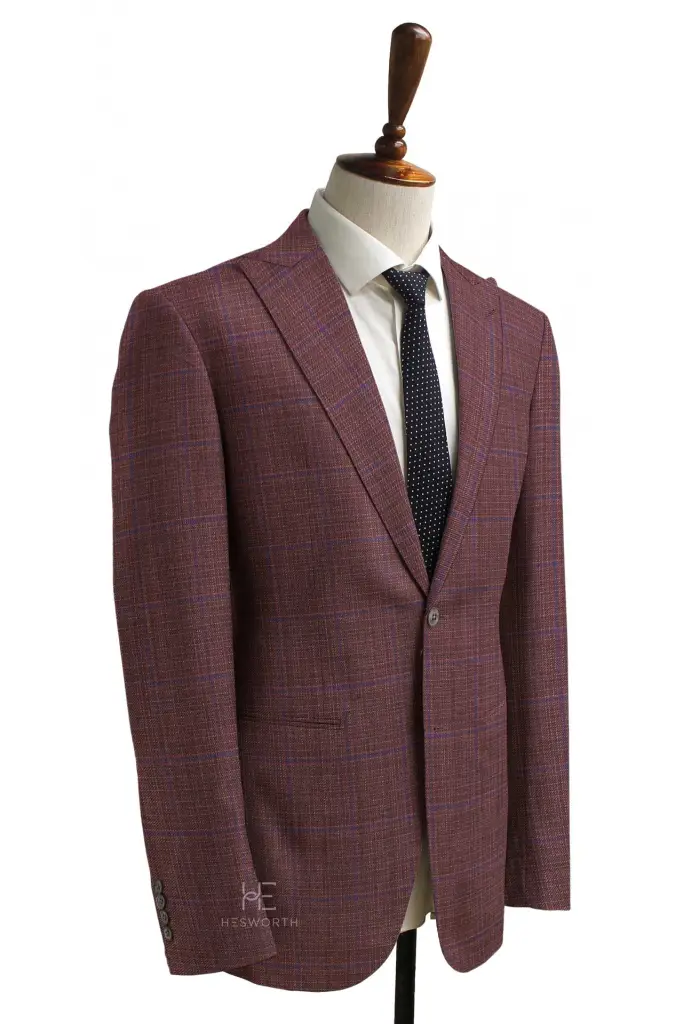 BURGUNDY,BLUE CHECKS - Image 2