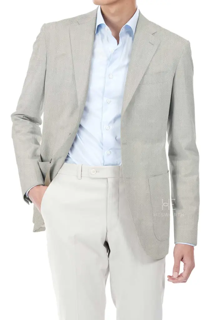LIGHT GREY,HERRINGBONE - Image 2